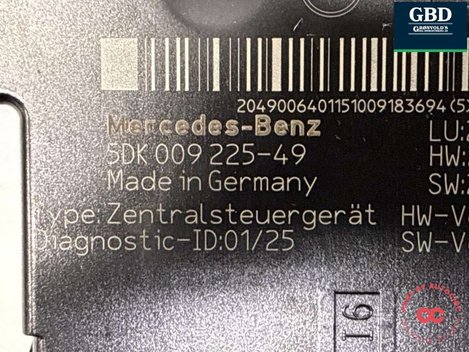 Styreenhet (SAM - Signal Acquisition Module) til Mercedes C-Klasse 2007-2011 (Fase 1) (W204) (W204) (A 204 900 12 02|A2049001202|)
