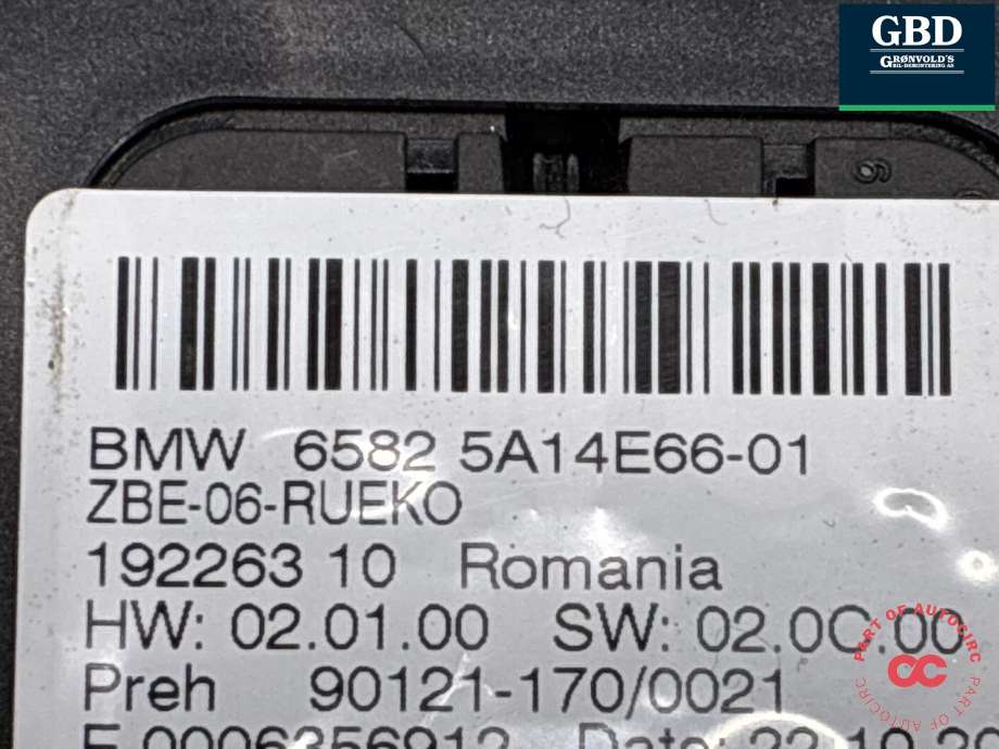 Bilstereo navigasjon betjeningspanel til BMW X1 2015-2022 (F48) (F48) (65 82 5 A3B 1E4|6582 5A14E66-01|)