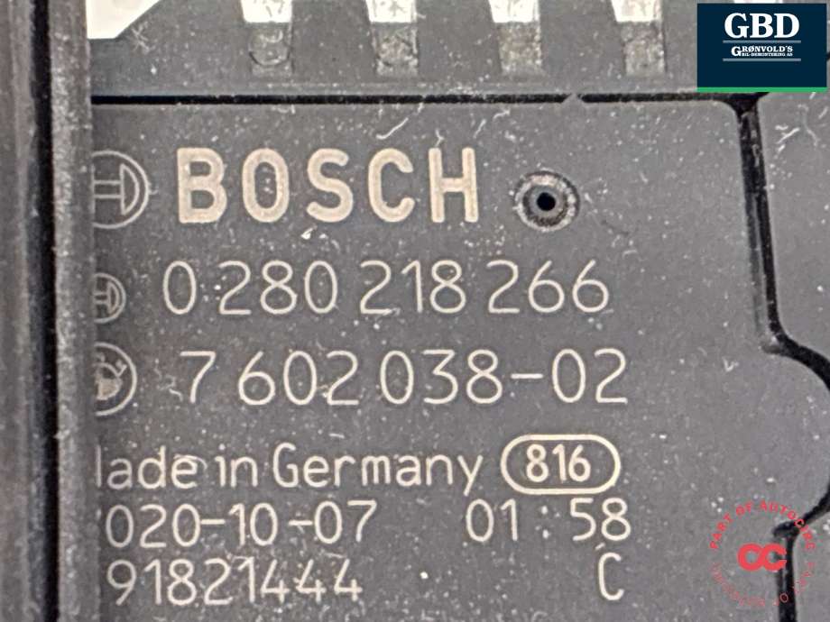 Luftmengde/luftmassemåler til BMW X1 2015-2022 (F48) (F48) (13 62 7 602 038|7602038-02|)