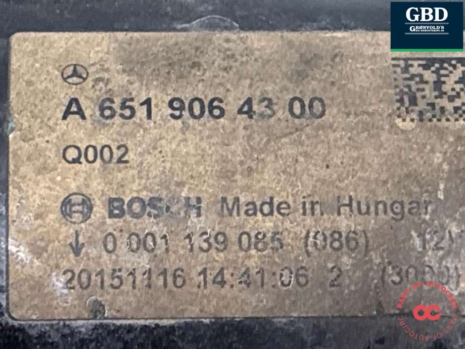 Starter diesel til Mercedes Vito 2014-->> (W447) (W447) (BOSCH|A 651 906 43 00|)
