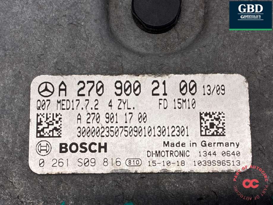 Styreenhet motor til Mercedes A-Klasse 2012-2018 (W176) (W176) (A 270 900 21 00|)