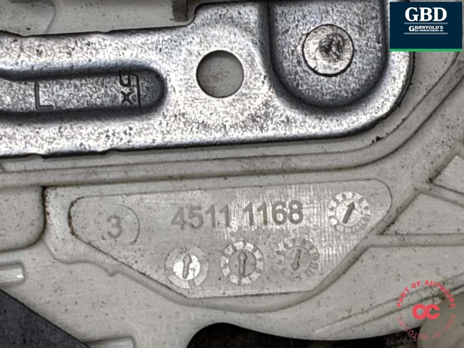 Låsekasse venstre foran til VW Crafter 2006-2011 (Type I, Fase 1) (2E1 837 015 E|)