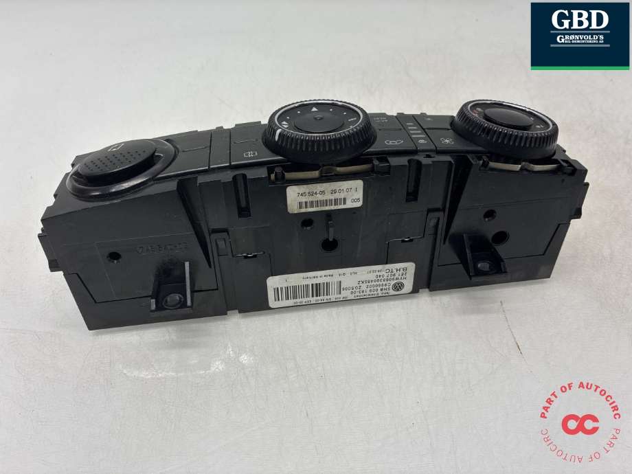 Varmeapparat betjening til VW Crafter 2006-2011 (Type I, Fase 1)  (2E1 927 139 E|2E1 927 139|5HB 009 183-00| C9960002)