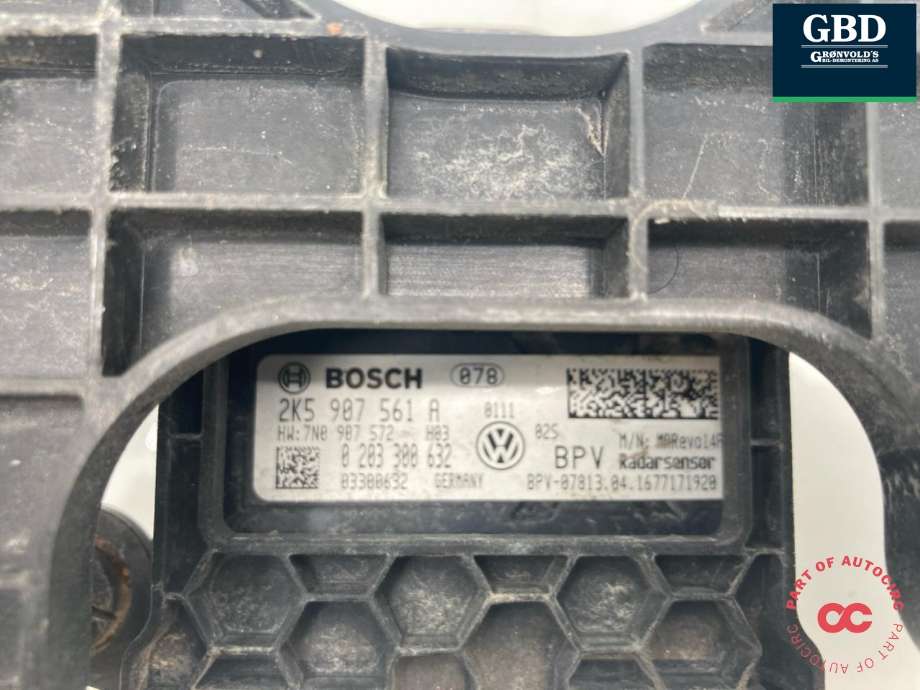 Sensor radar til VW Caddy 2015-2020 (Type III, Fase 3) (2K5 907 561 C|2K5 907 561 A|)