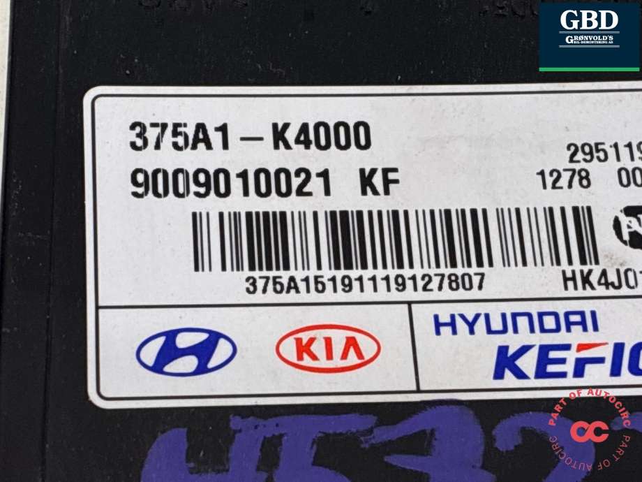 Styreenhet batteri til Hyundai Kona 2017-2021 (Type I, Fase 1) (375A1K4000|375A1 K4000|)