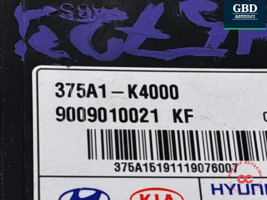 Styreenhet batteri til Hyundai Kona 2017-2021 (Type I, Fase 1) (375A1K4000|375A1 K4000|)