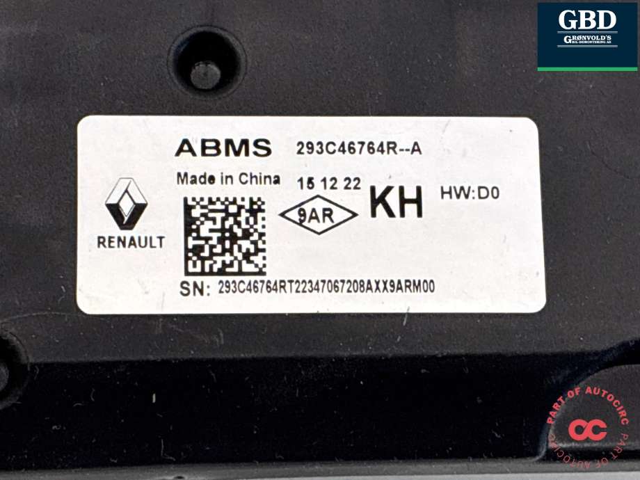 Styreenhet batteri til Nissan Ariya 2022-->> (293C46764R|293C46764R-A|)