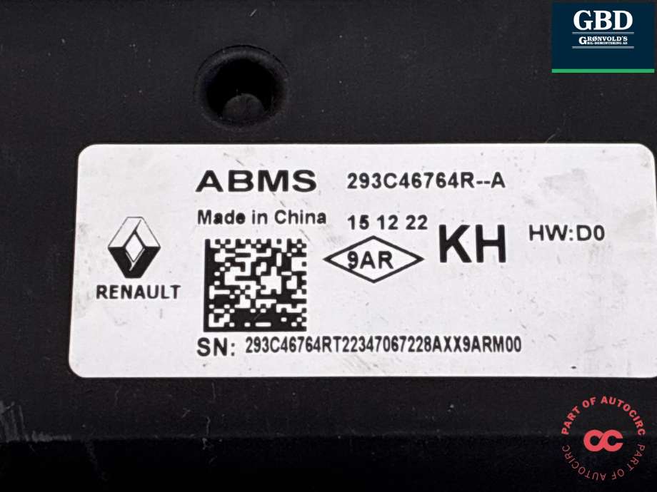 Styreenhet batteri til Nissan Ariya 2022-->> (293C46764R|293C46764R-A|)
