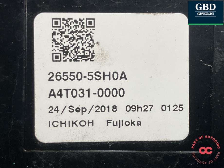 Baklykt høyre til Nissan Leaf 2018-->> (Type II)  (265505SH1C|265505SH0A|A4T031-0000)