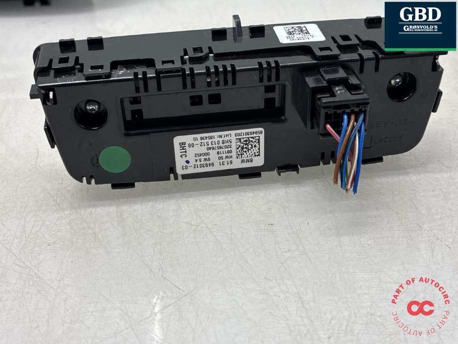 Varmeapparat betjening bak til BMW 3-Serie 2018-->> (G20) (G20) (61 31 5 A3B BF4|61 31 9 493 012|5HB 013 512-08)