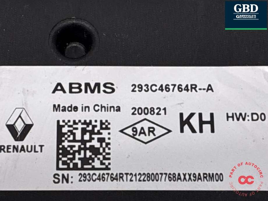 Styreenhet batteri til Nissan Ariya 2022-->>  (293C46764R|293C46764R-A|)