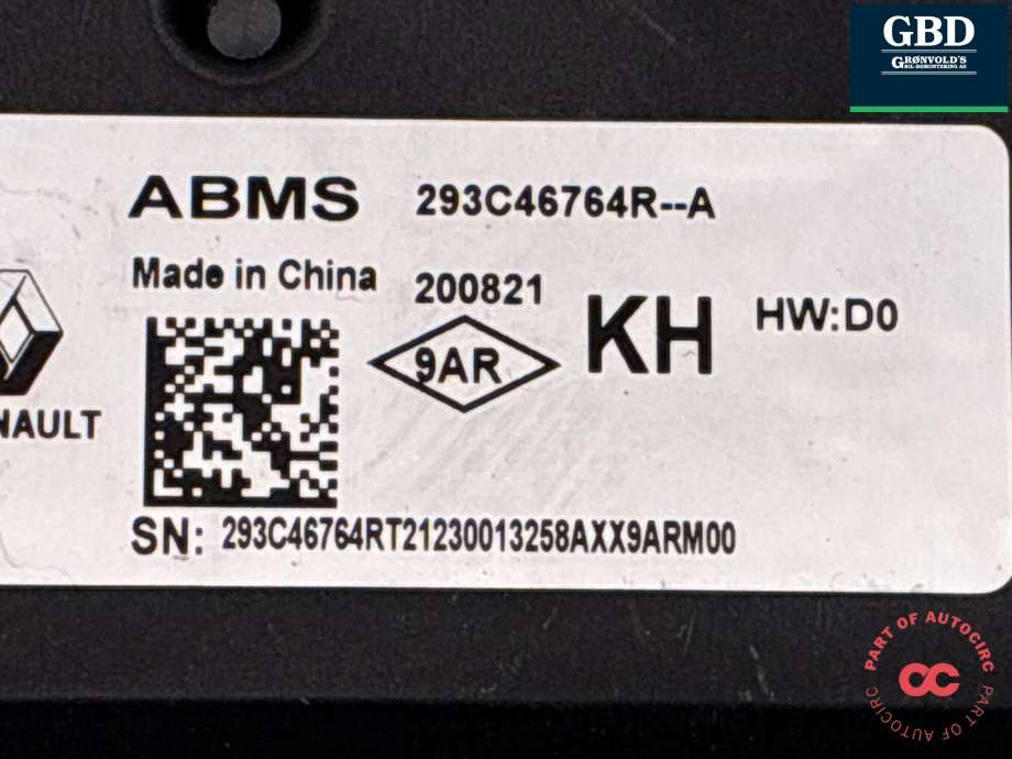 Styreenhet batteri til Nissan Ariya 2022-->> (293C46764R|293C46764R-A|)