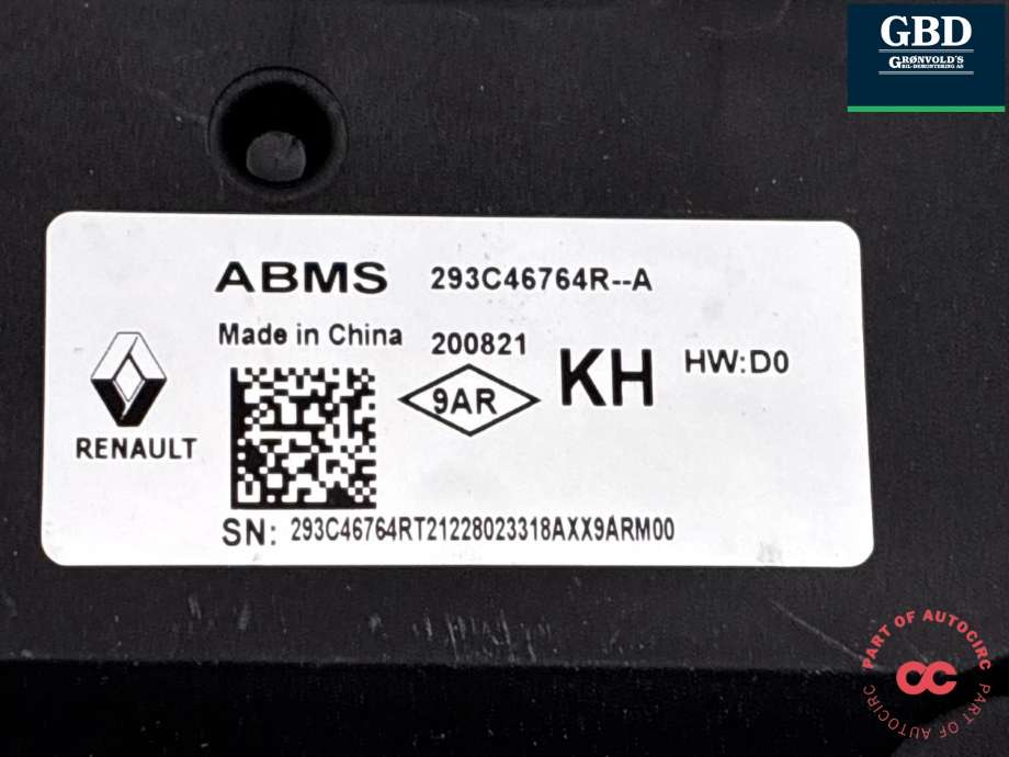 Styreenhet batteri til Nissan Ariya 2022-->> (293C46764R|293C46764R-A|)