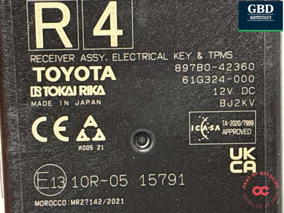 Styreenhet diverse til Toyota bZ4X 2022-->> (897B042360|)