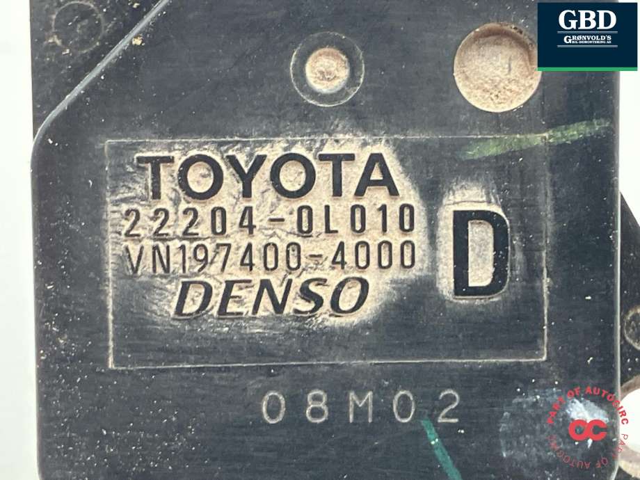Luftmengde/luftmassemåler til Toyota Hilux 2006-2011 (2220430010|222040N010|)