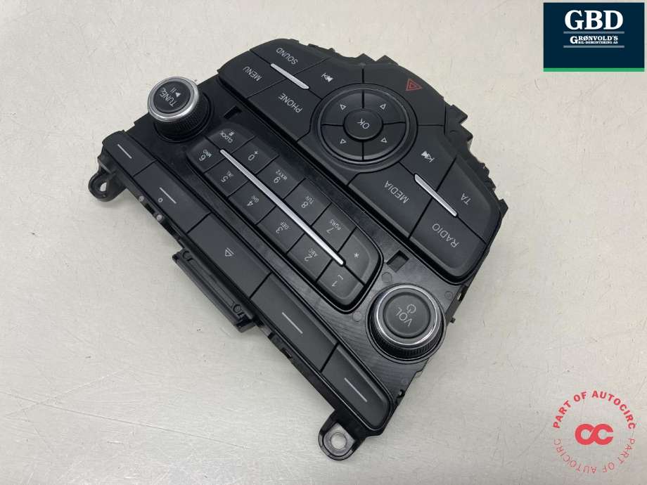 Bilstereo betjeningspanel til Ford Focus 2014-2018 (Type III, Fase 2) (1924167|F1ET-18K811-BD|F1ET-18K811-BC)