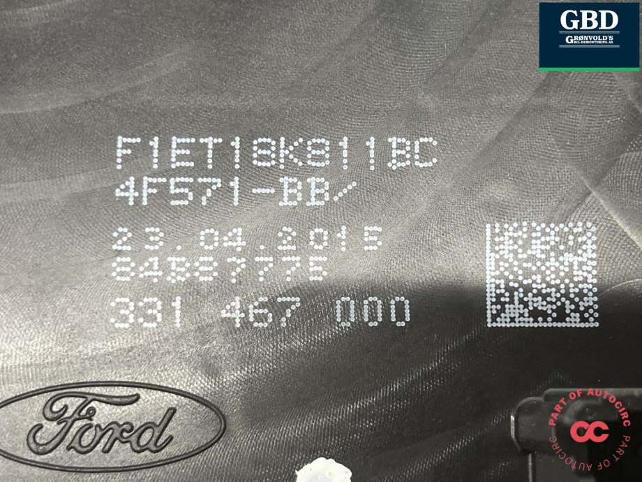 Bilstereo betjeningspanel til Ford Focus 2014-2018 (Type III, Fase 2) (1924167|F1ET-18K811-BD|F1ET-18K811-BC)