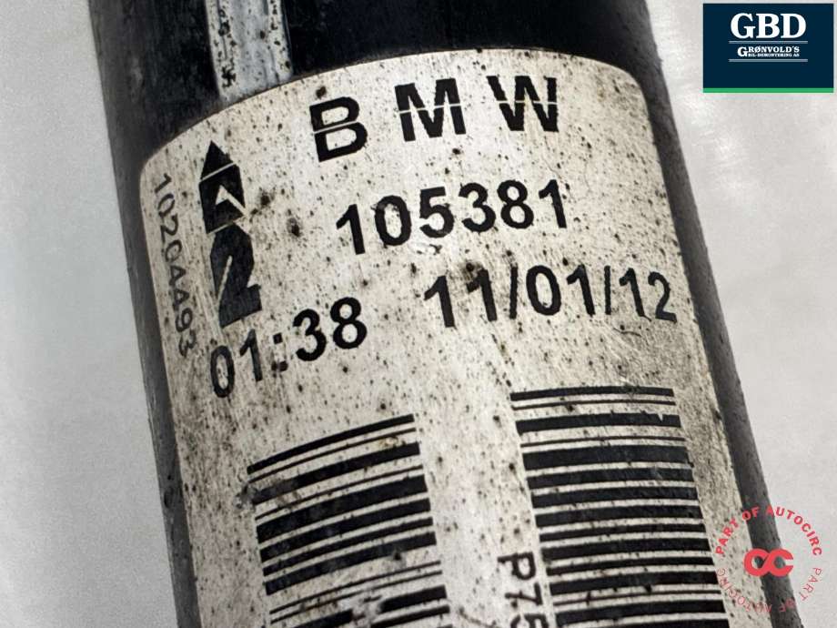 Drivaksel høyre bak, diesel/automat til BMW X5 2007-2013 (E70) (E70) (33 20 8 609 839|33 20 8 609 838|)