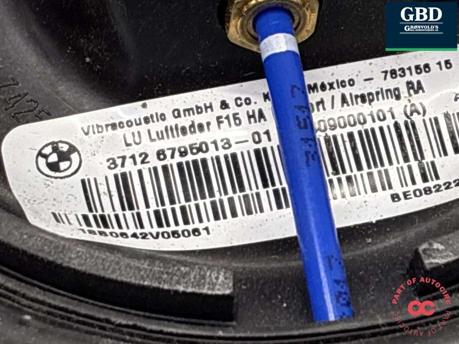 Fjær bak nivå luftpute/belg til BMW X5 2013-2018 (F15) (F15) (37 12 6 795 013|F309000101|)