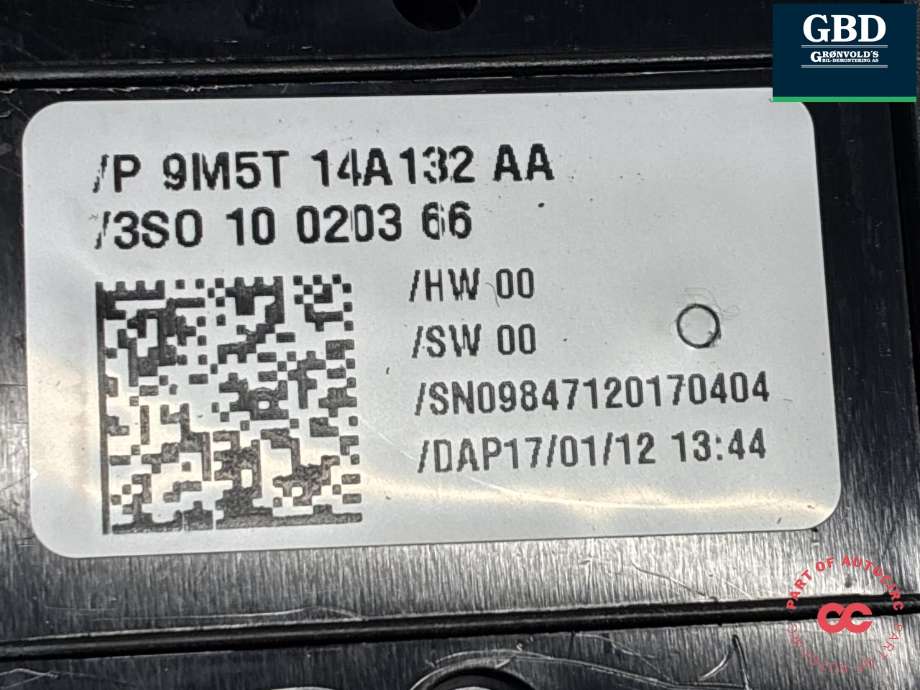 Bryter ruteheis førerdørspanel til Ford Kuga 2008-2012 (Type I) (1683897|9M5T-13A132-AA|)