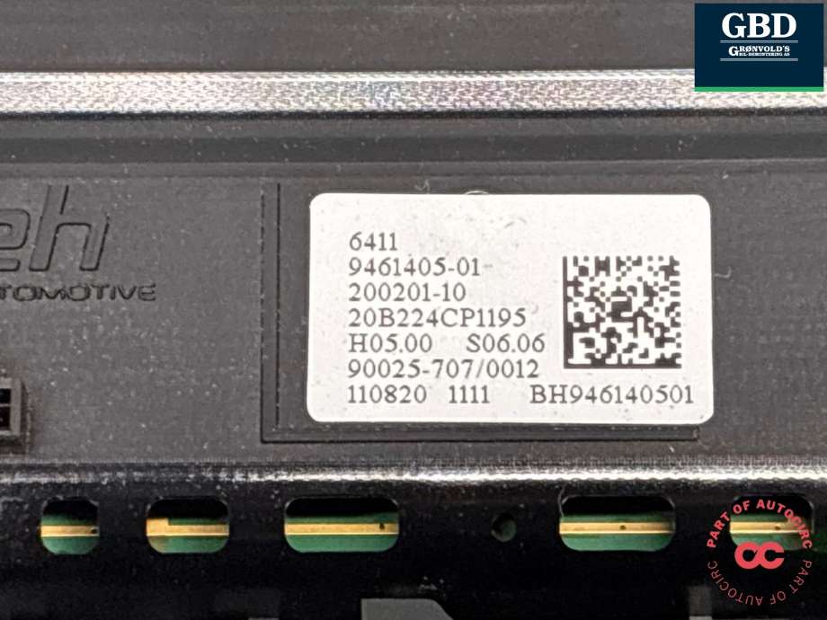 Varmeapparat betjening til BMW X1 2015-2022 (F48) (F48) (64 11 9 461 405|)
