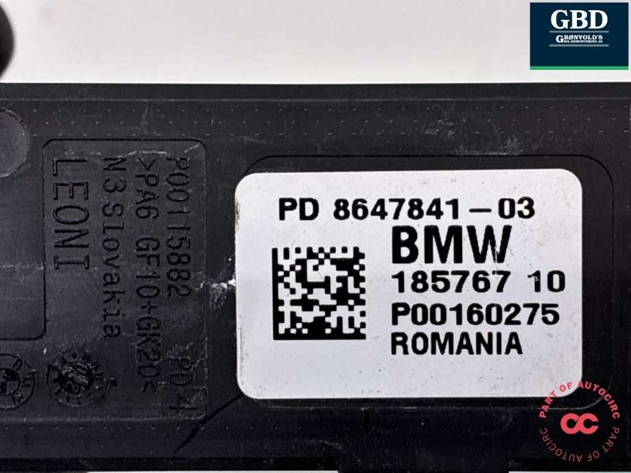 Styreenhet diverse til BMW X1 2015-2022 (F48) (F48) (12 63 8 647 841|185767 10|8647841-03)