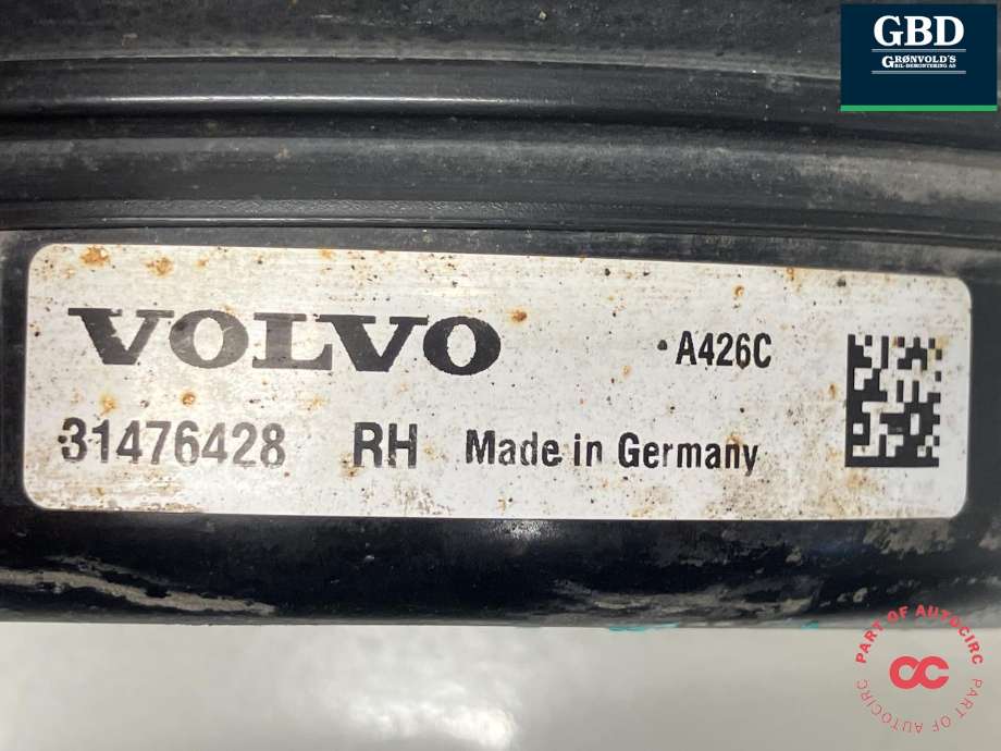 Fjær bak nivå luftpute/belg til Volvo XC90 2015-2025 (Type II) (31476428|15.1400-1916.3|)