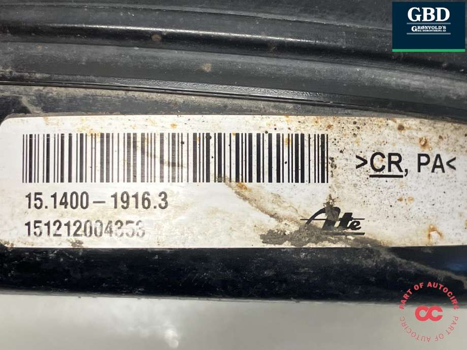 Fjær bak nivå luftpute/belg til Volvo XC90 2015-2025 (Type II) (31476428|15.1400-1916.3|)