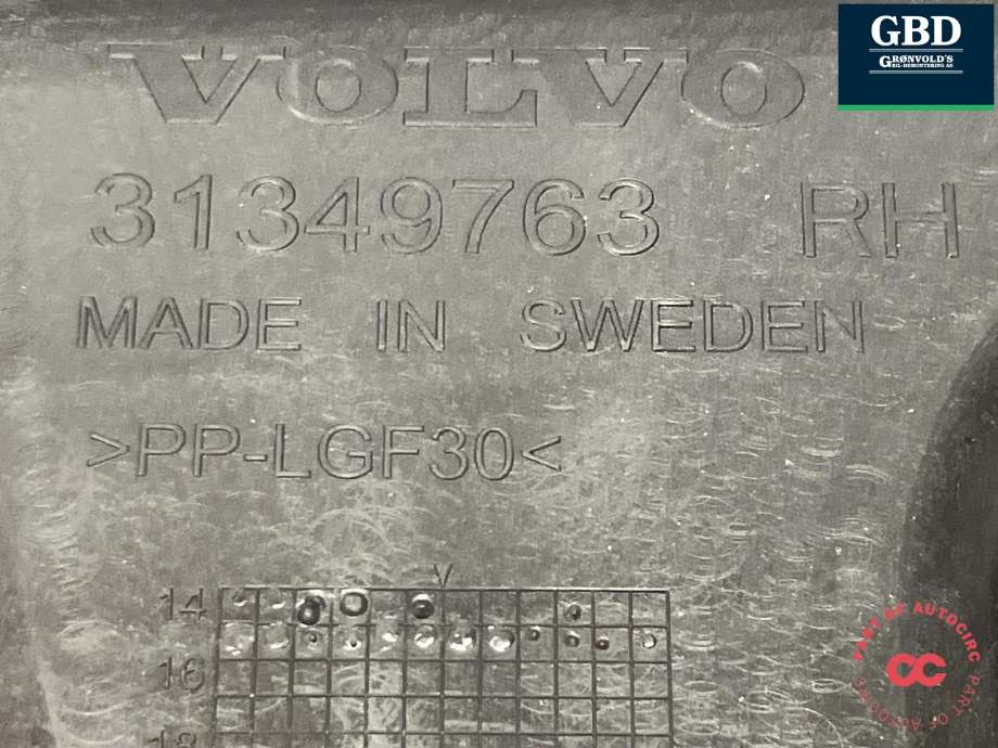 Ruteheis høyre foran til Volvo XC90 2015-2025 (Type II) (31391495|31349763|)