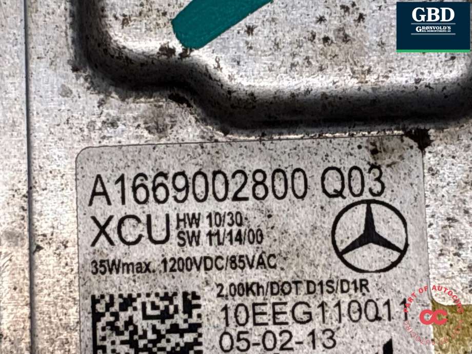 Styreenhet xenon/ballast til Mercedes A-Klasse 2012-2018 (W176) (W176) (A 166 900 28 00|A1669002800|)