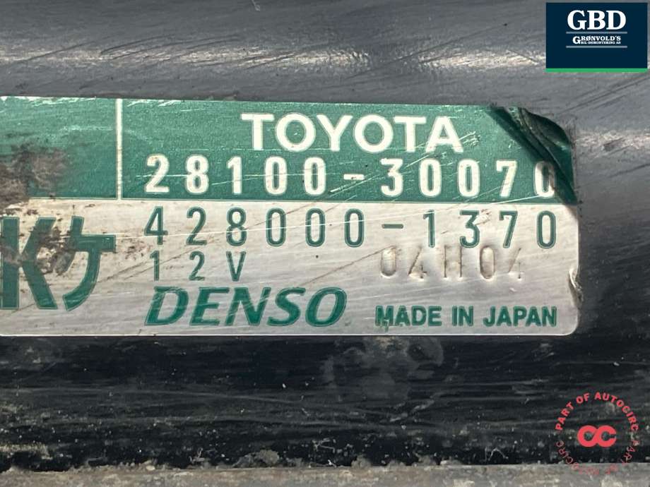 Starter diesel til Toyota Land Cruiser 120 2002-2009 (2810030071|28100-30070|)