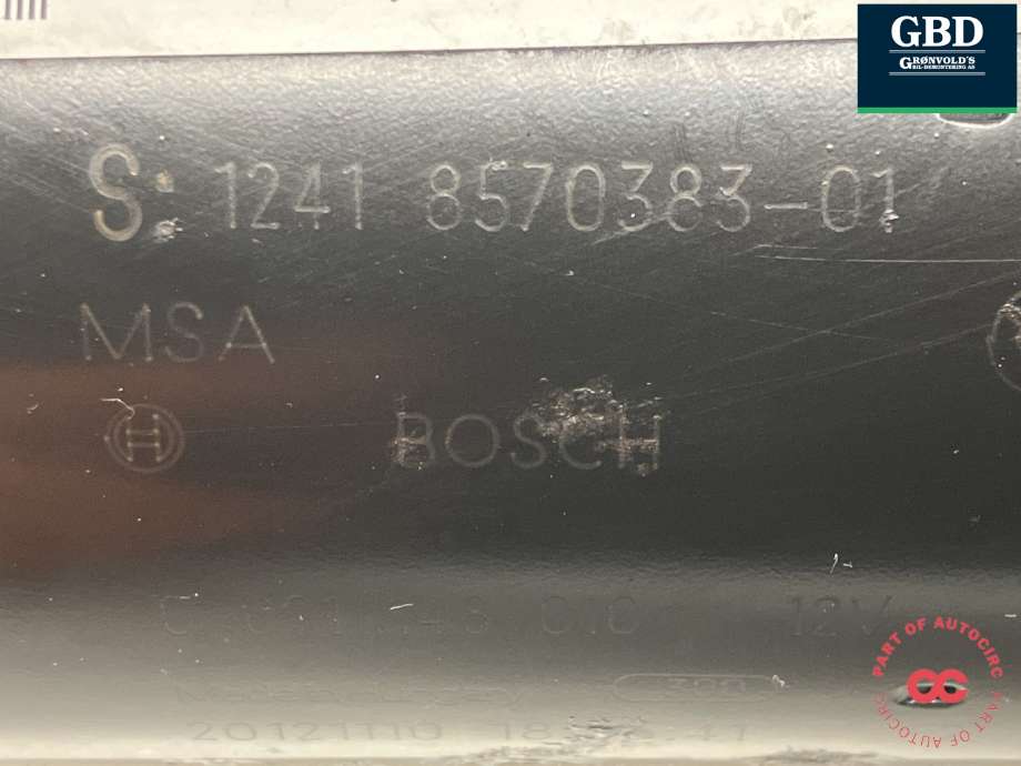 Starter diesel til BMW 3-Serie 2012-2018 (F30/F31/F34) (F30/F31/F34) (BOSCH|12 41 8 570 238|12 41 8 570 383|0 001 148 010)