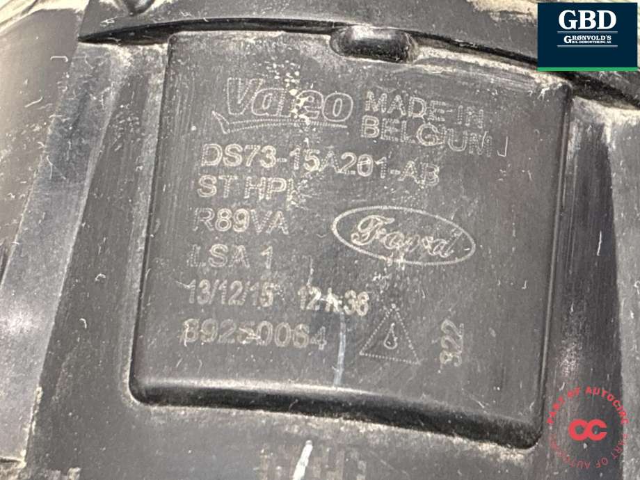 Tåkelykt venstre foran til Ford S-Max 2015-->> (Type II) (1859912|DS73-15A201-AB|)