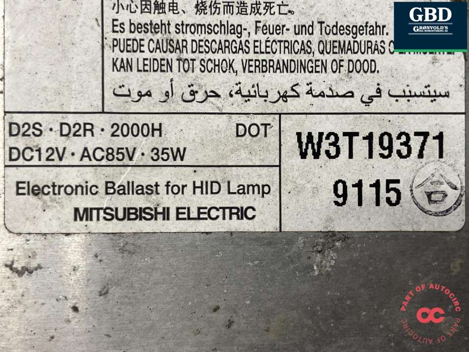 Frontlykt høyre xenon til Honda Accord 2008-2015 (Type VIII)  (33101TL0G13|)