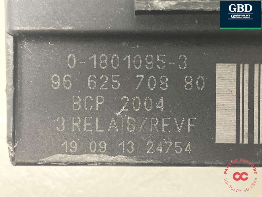 Rele gløde til Citroën Berlingo 2019-->> (Type III) (96 625 708 80|0-1801095-3|)
