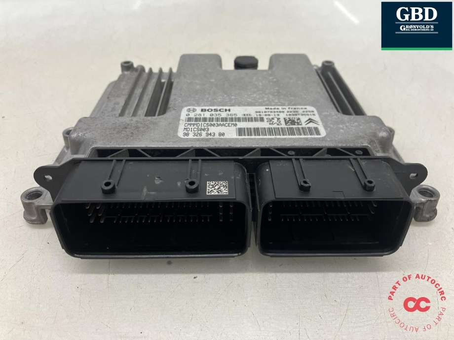 Styreenhet motor til Citroën Berlingo 2019-->> (Type III) (BOSCH|16 316 224 80|98 326 943 80|0 281 035 365)