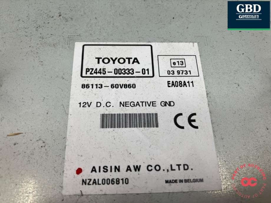 Bilstereo til Toyota Avensis 2009-2015 (Type III, Fase 1)  (8612005151|86113-60V860|)