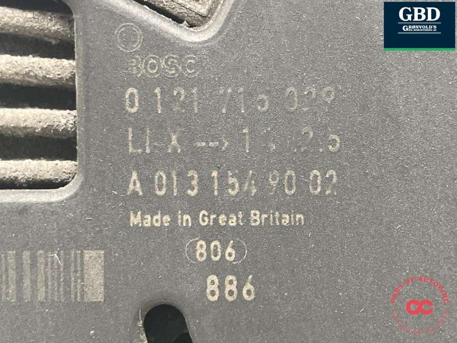 Dynamo diesel til Mercedes C-Klasse 2007-2011 (Fase 1) (W204) (W204) (BOSCH|A 013 154 90 02|0 121 715 029|)