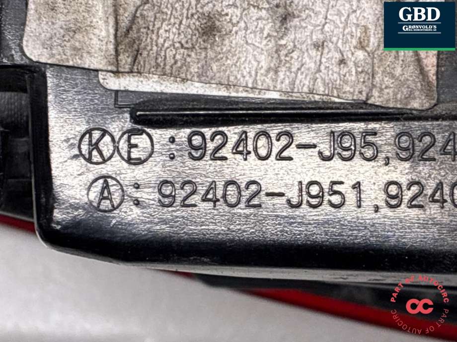 Baklykt høyre ytre til Hyundai Kona 2021-2023 (Type I, Fase 2) (92402J9600|92402-J95|)