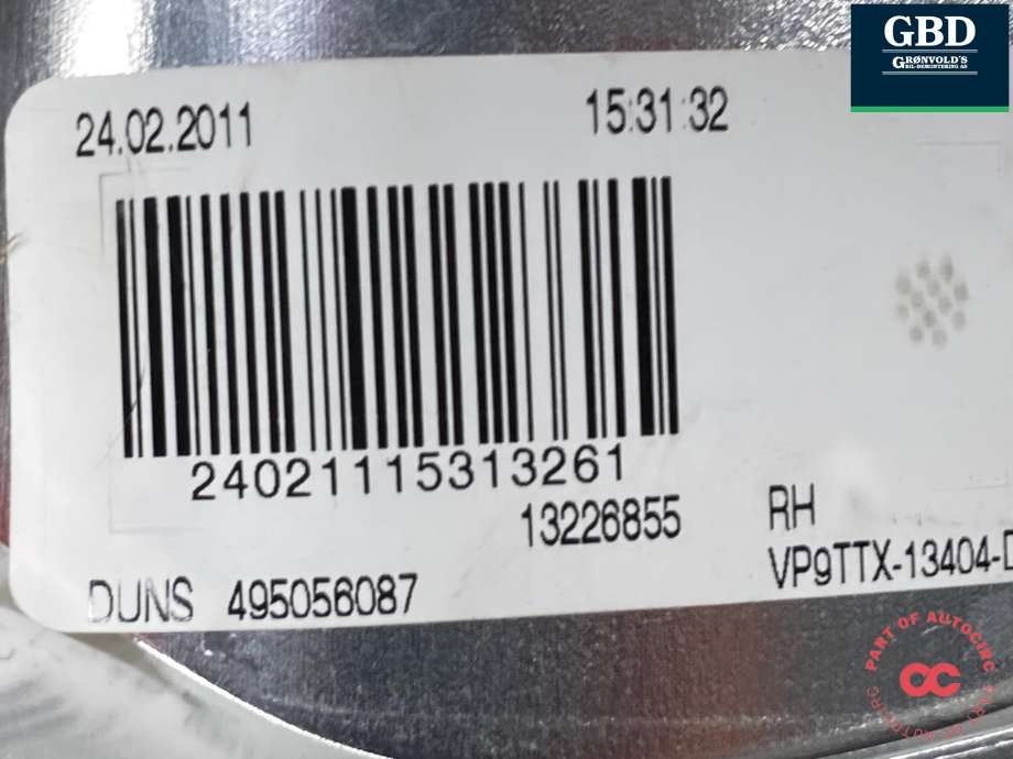 Baklykt høyre indre til Opel Insignia A 2009-2014 (22950970|13282375|13226855)