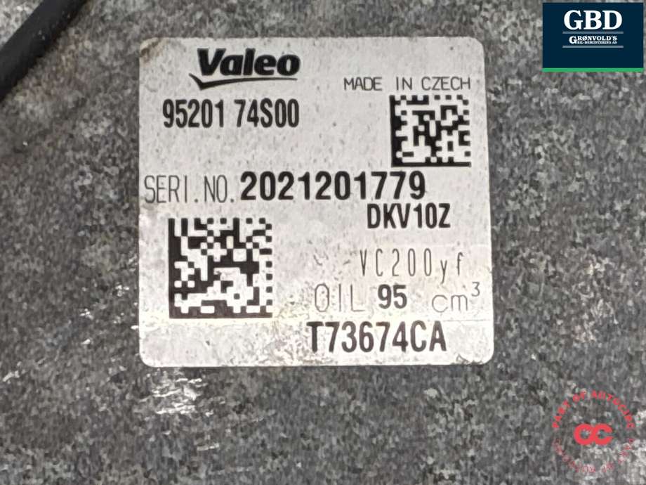 Aircondition kompressor til Suzuki Vitara 2015-->> (Type IV) (95200-74S00|95201 7400S|)