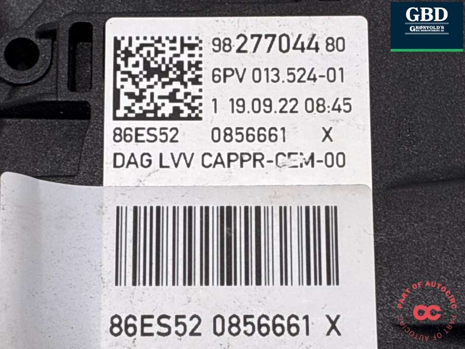 Pedal gass til Opel Mokka E 2020-->> (Type II)  (98 277 044 80|)