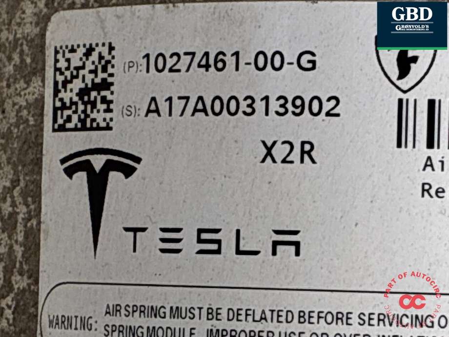 Fjær bak nivå luftpute/belg til Tesla Model X 2016-->>  (1027461-00-G|)