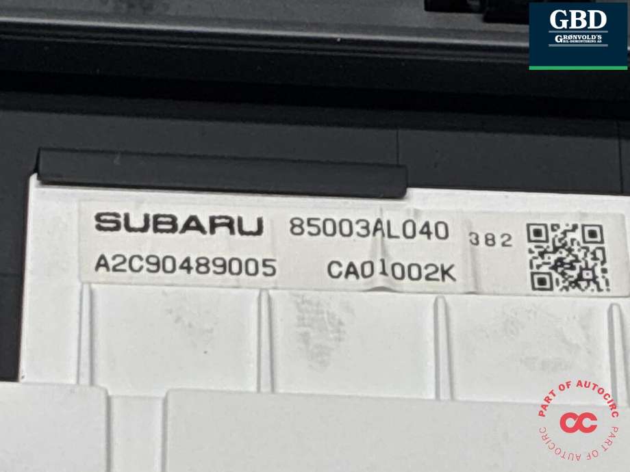 Instrumentpanel til Subaru Outback 2015-2020 (Type V) (85003AL040|)