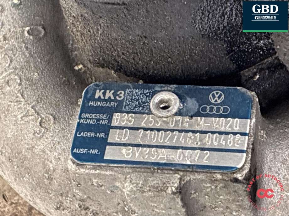 Turbo til Škoda Octavia 2009-2013 (Type II, Fase 2) (03G 253 014 M|03G 253 014 MX|)