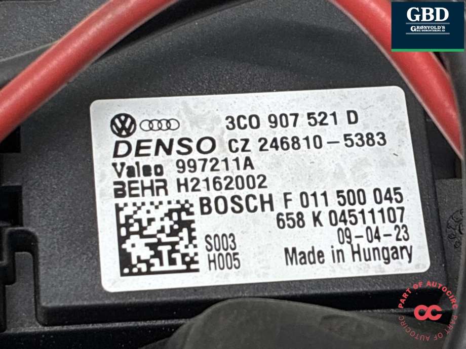Varmeapparat motor til Škoda Octavia 2009-2013 (Type II, Fase 2) (1K1 820 021|1K1 820 015 J|)