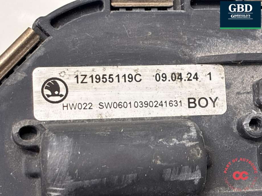 Viskermotor frontrute til Škoda Octavia 2009-2013 (Type II, Fase 2) (1Z1 955 119 D|1Z1 955 119 C|)