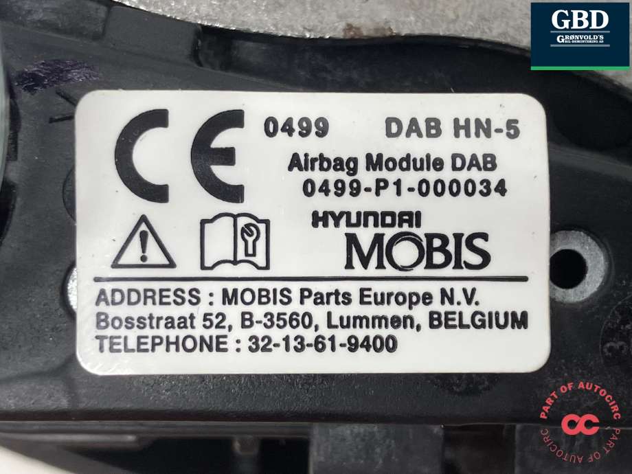Airbag rattpute til Kia Optima 2017-2020 (56900D 4100WK|0499-P1-000034|)