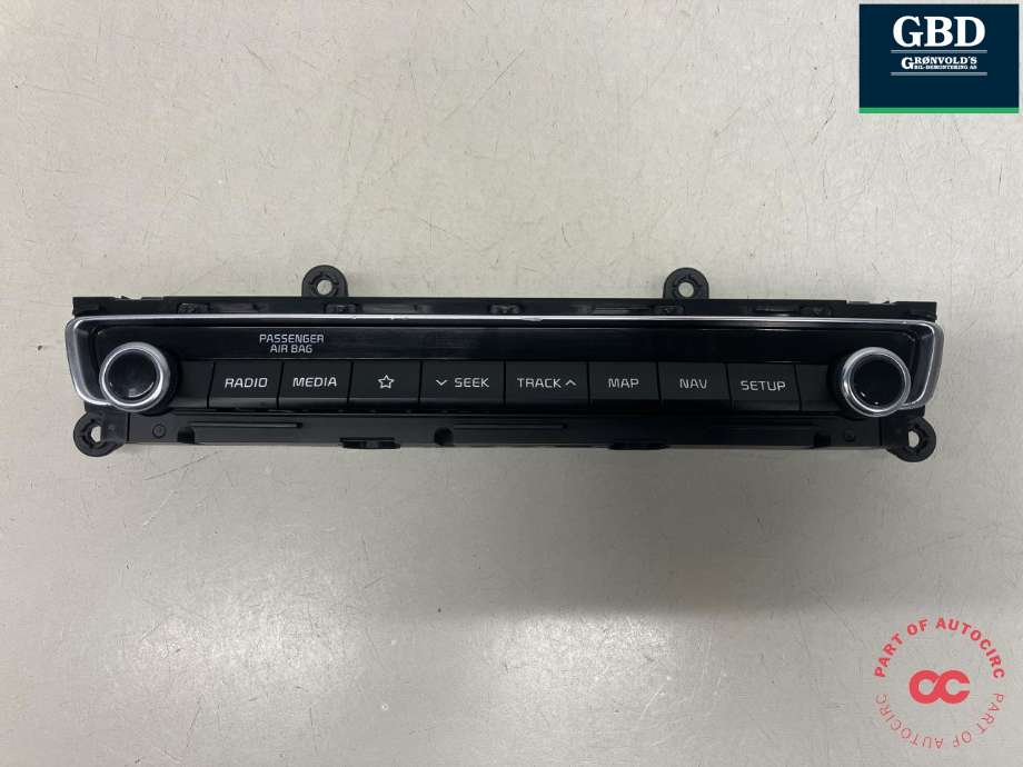 Bilstereo betjeningspanel til Kia Optima 2017-2020 (96540A 8770WK|96540-A8770WK|)