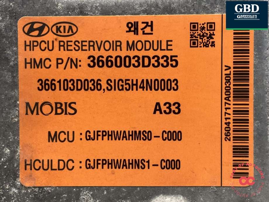 Inverter hybrid til Kia Optima 2017-2020 (36600 3D335|366103D036|)